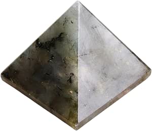 Aatm Labradorite 1 inch Pyramid, Mini Feng Shui Gemstone for Transformation, Third Eye Chakra, Reiki Healing, Meditation & Vastu Energy, Ideal Gift