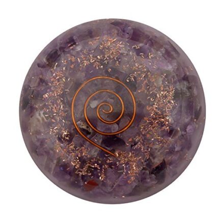 Aatm Natural Healing Gemstone Flat Orgone Stone (Amethyst)