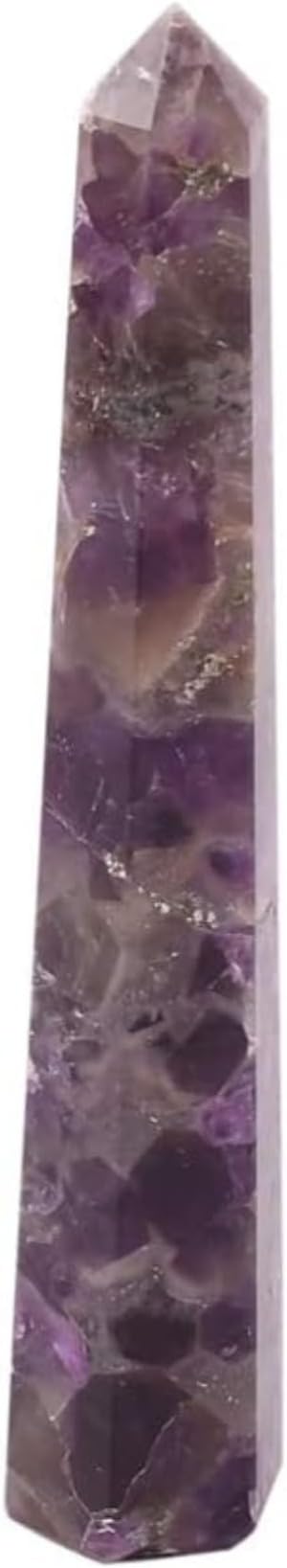 Aatm Healing Amethyst Crystal Tower | Natural Purple Gemstone Obelisk, 11.3 cm 100g | Crown Chakra | For Stress Relief, Meditation, Inner Peace & Spiritual Growth