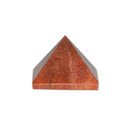 Aatm Red quartz Gemstone Pyramid (1 Inch) | Root Chakra Crystal for Grounding & Positivity | Natural Crystal for Energy Balance, Home, Office, Vaastu & Gifting