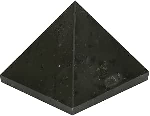 Aatm Energy Generator Gemstone Black Tourmaline Pyramid for EMF Protection Chakra Healing Meditation (2 and 2 Inches)
