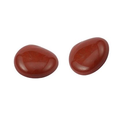 Aatm Reiki Energized Red Jasper Tumble Stone (25-30 mm) Stone for Strength (Set of 2)