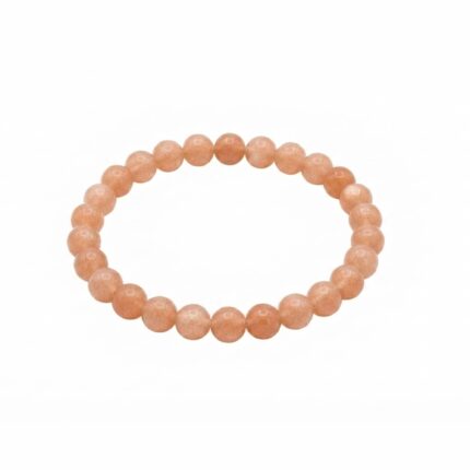 Aatm Natural Sunstone Crystal Bracelet for Sacral Chakra, Confidence and Personal Power, 8 mm Beads | Unisex Bracelet