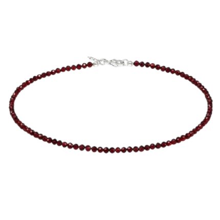 Aatm Garnet Stone Anklet for Women | Natural Garnet Crystal Bracelet for Passion & Confidence | Spiritual Inspired Anklet | Elegant Gift for Her