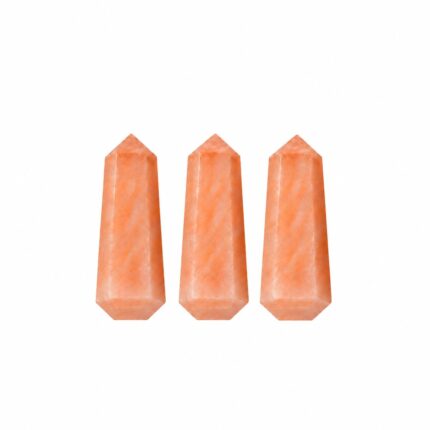 Aatm Orange Aventurine Crystal Tower Set of 3, 1.5 Inch Polished Stone Points,40g