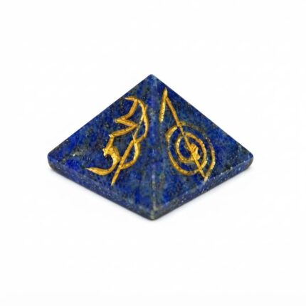 Aatm Lapis Lazuli 1 inch Pyramid for Third Eye Chakra – Intuition & Wisdom Crystal Figurine, 4 Sided Reiki Symbol Healing Stone Metaphysical Decor for Meditation