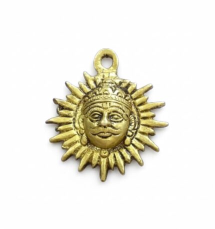 Aatm Brass Surya Bhagwan Sun Idol Statue Sculpture | Handicraft Wall Hanging, 7.6 cm | Sun God Wall Décor for Positive Energy & Vastu Correction