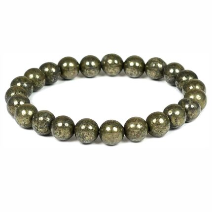 Aatm Natural Raw Pyrite Bracelet – Symbol of Prosperity & Self-Confidence | Healing Crystal Bracelet for Men and Women