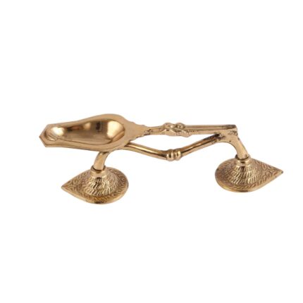 Aatm Brass Handicraft Kapoor Hawan Aarti Diya Height 1.7 Inch