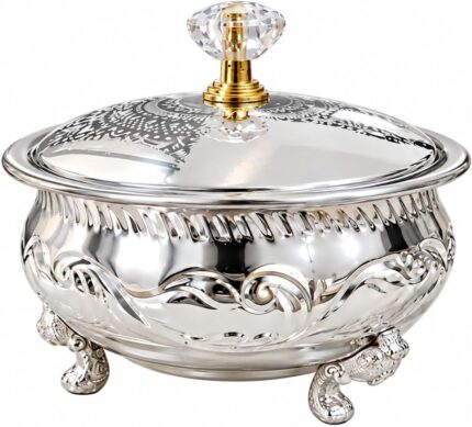 Aatm German Silver Elephant Leg Bowl 3.5 Inch 200 g
